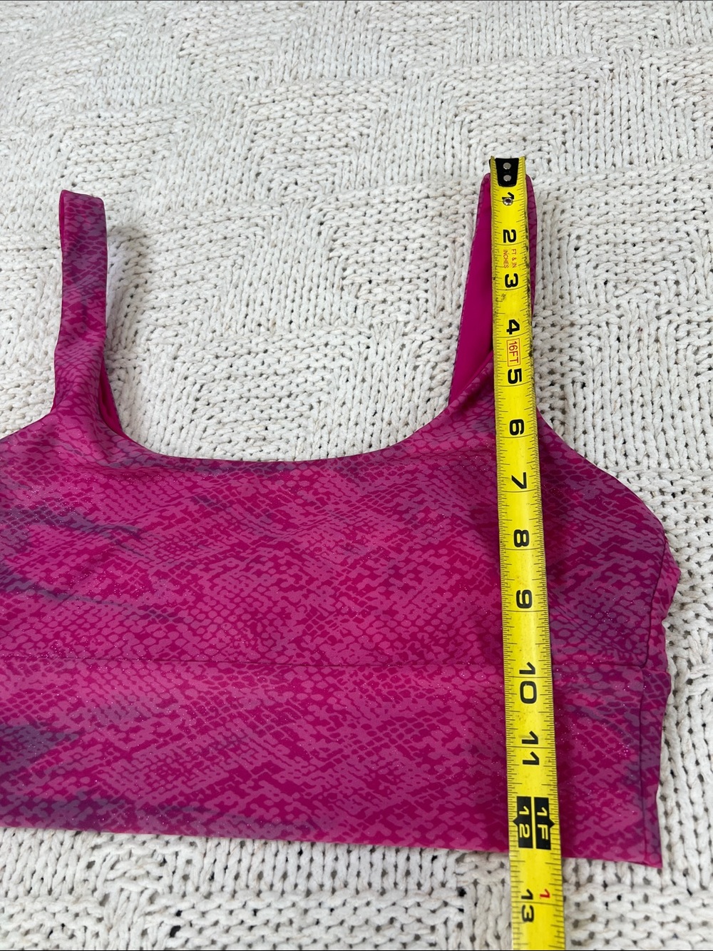 Beach Riot Fuchsia-Pink Patterned Sports Bra - Picture 9 of 10